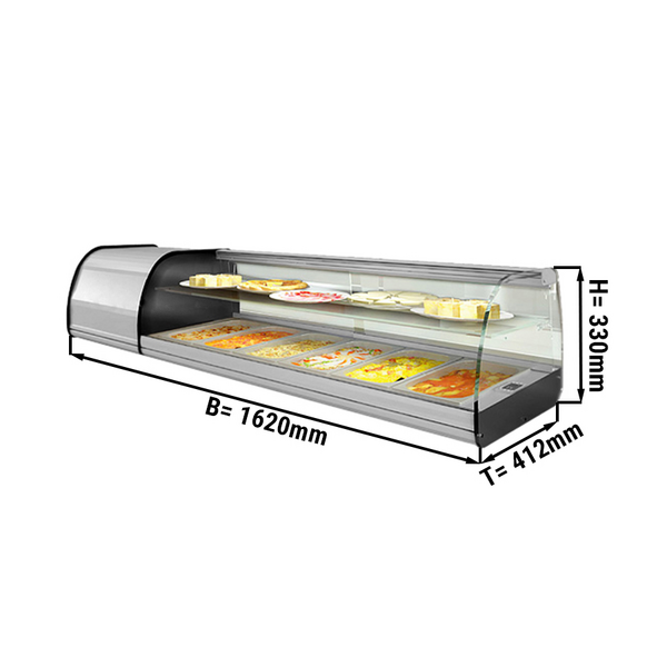 Sushi és tapas hideg vitrin 6х GN 1/3 hez
