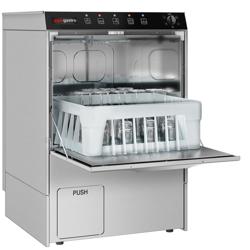 Gläserspülmaschine - Manuell - 5 kW - mit Reiniger-, Klarspüler- & Laugenpumpe