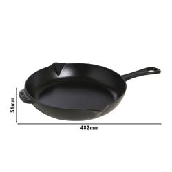 STAUB | PANS - Poêle à frire avec bec verseur - Ø 260mm - Fonte - Noir    