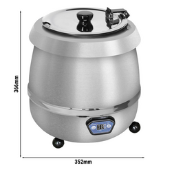Soepwarmer - 9 liter - Digitaal - Roestvrij staal