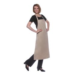 KARLOWSKY | Bib Apron Basic – Sand - 750×1000 mm - Fixed Neck Strap 600 mm - 100% Polyester