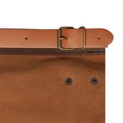 (6 Stuks) KARLOWSKY | Schort met Leren Voorbinder - Caramel