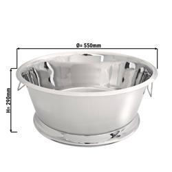 Champagnekylare - Bar Professional - Rostfritt stål - Ø 550 mm - Höjd: 290 mm - med handtag