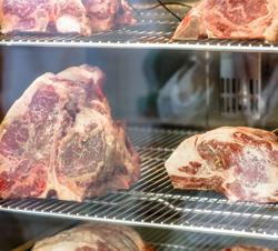 Dry Aging Cámara de maduración de carne - 1000x695mm - con 2 puertas de cristal - Negro