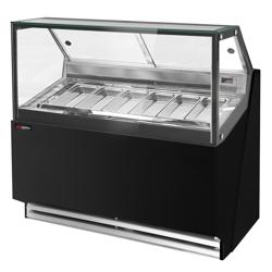 Commercial Ice Cream Display Freezer THEO 1300mm – 6x 5 L pans - ventilated cooling - black