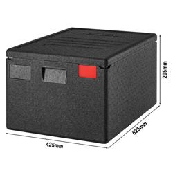 CAMBRO | Cam GoBox® Toploader – EN 60×40 – Black lid – 690×490×370 mm – 4h temperature hold
