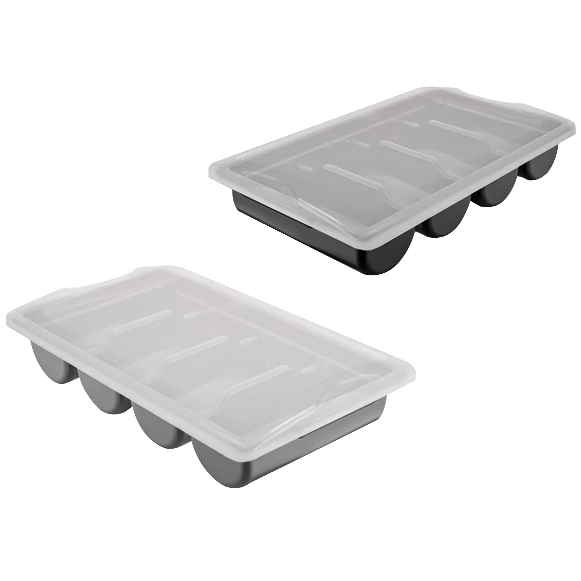 Couvercle pour range-couverts à 4 compartiments (BKGGP4 & BKSGP4) - Semi‑transparent - Polypropylène - 299x533x20mm