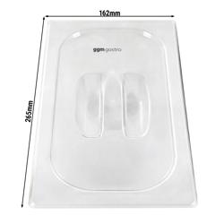 Capac din policarbonat GN 1/4 - transparent - 7 mm înălţime
