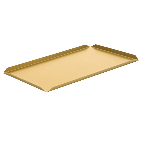 (5 pièces) Plaque de pâtisserie & de présentation en aluminium - 600x100x10mm - Champagne	