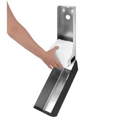 AIR-WOLF | Distributeur de papier toilette - pour jusqu'à 750 feuilles individuelles - inox - Noir mat