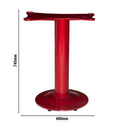Suporte para fatiadora de volante AMSH300 - Gusseisen - 480x480x745mm - Vermelho - compatível com AMSH300