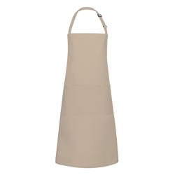 KARLOWSKY | Fartuch na szelkach z kieszenią Basic - Piaskowy