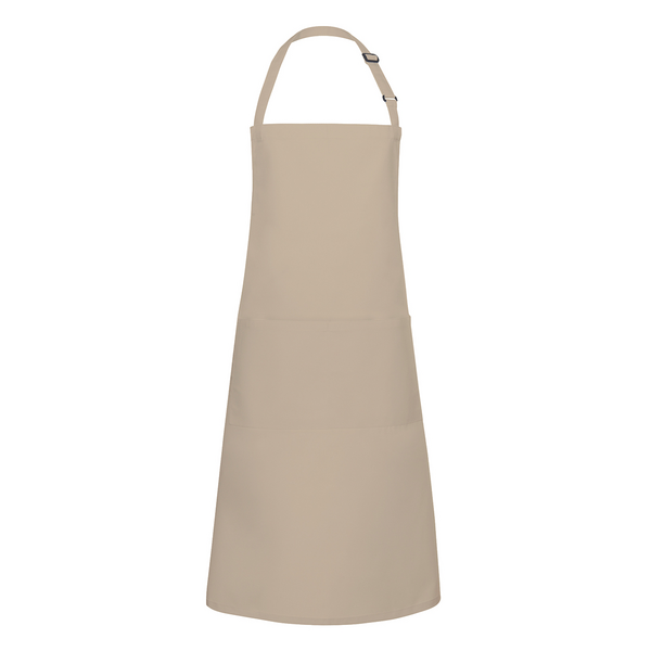 Karlowsky - Delantal con pechera con bolsillo Basic - Arena