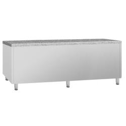Table réfrigérée de boulangerie PREMIUM PLUS - 2752x800 mm - 4 portes vitrées & plan de travail en granit
