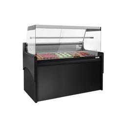 Commercial Refrigerated serve-over & meat counter - 1580 mm - straight glass - ventilated - +2 to +8 °C
