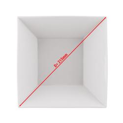 (6 pieces) MAYA - Dessert/salad bowl -215x215mm - White