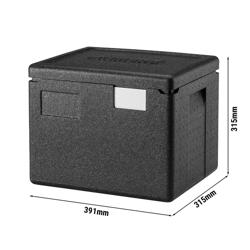 CAMBRO | Cam GoBox® Toploader – GN 1/2 – Black lid – 390×330×316 mm – 4h temperature hold