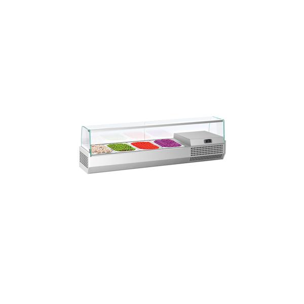 Opzetkoelvitrine PREMIUM PLUS - 1328x413mm - 4x GN 1/3