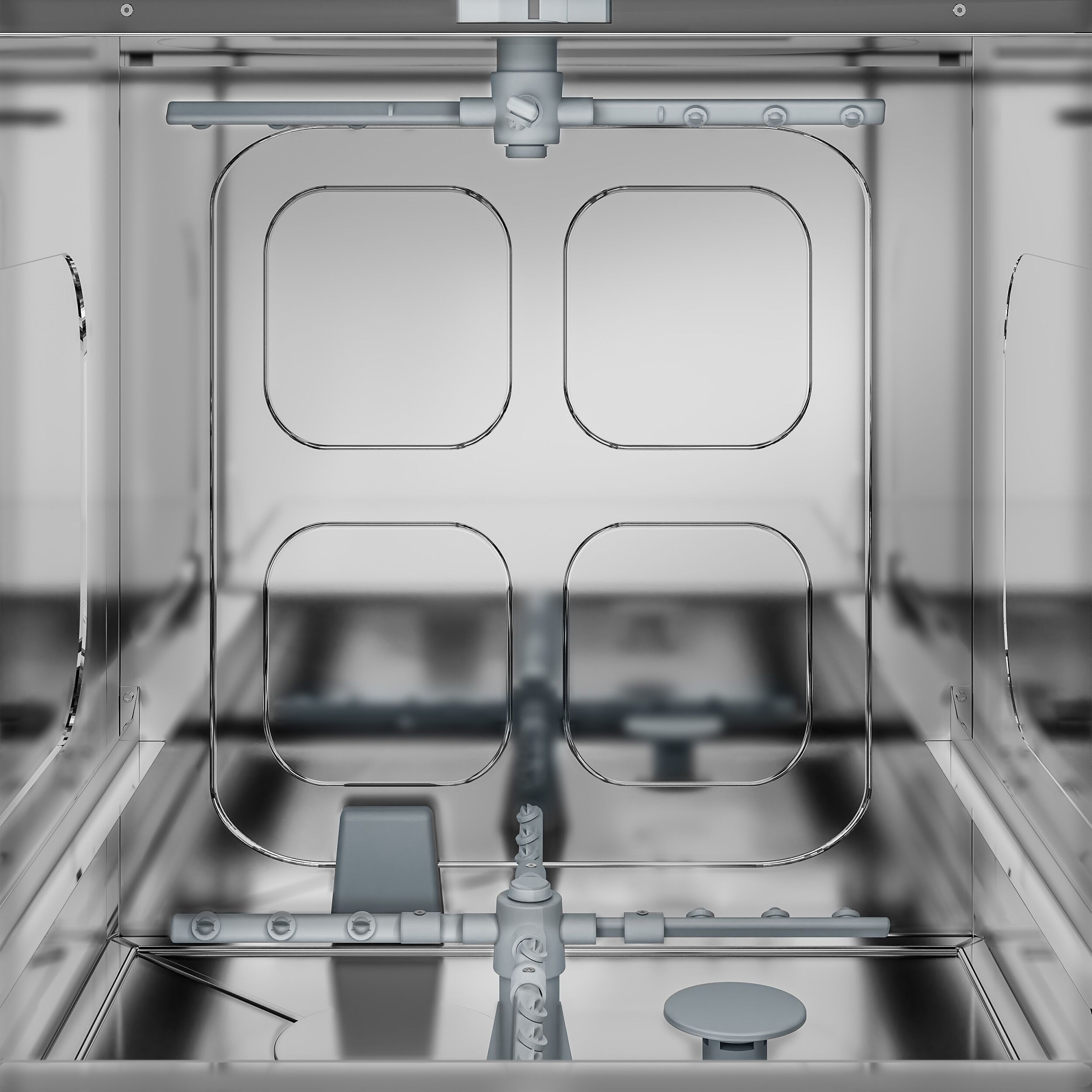 Lave-verres professionnel - Mécanique - 5kW - avec pompes à détergent, de liquide de rinçage et de vidange