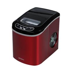 Máquina de gelo em cubos - cilindro oco - 12 kg/24 h - vermelho