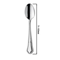 (12 pcs) Dessert spoon Vincenza - 18/10 stainless steel - 153mm