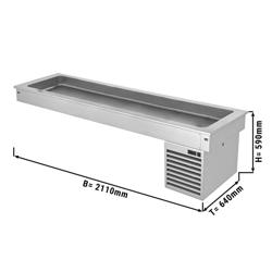 Einbau Kühlwanne - 2100mm - +2 bis +8 °C - 6x GN 1/1 - 410 Watt