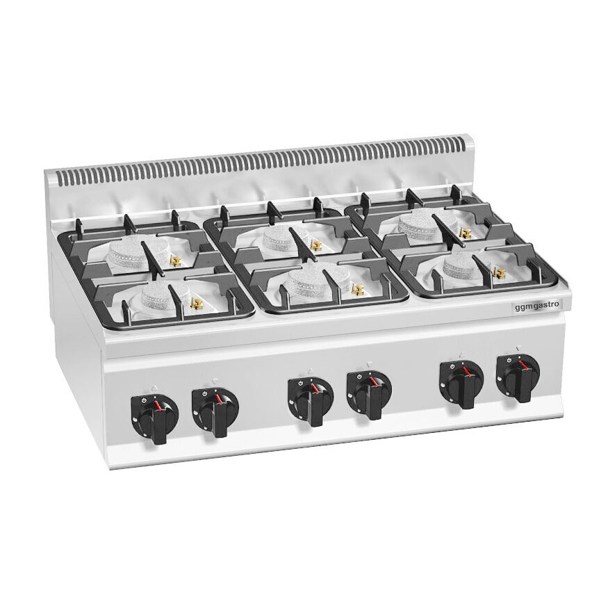 Fourneau à gaz – 28,5 kW – 6 brûleurs