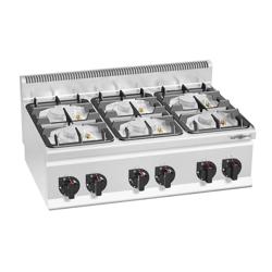 Gasfornuis tafelmodel - LORENZO 600 - 900x600mm - 28,5 kW - 6-pits