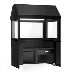 Toronto Neutral Unit for Charcoal/Gas Grills – 1500 mm - Black Granite Top - Service Line Front - LED