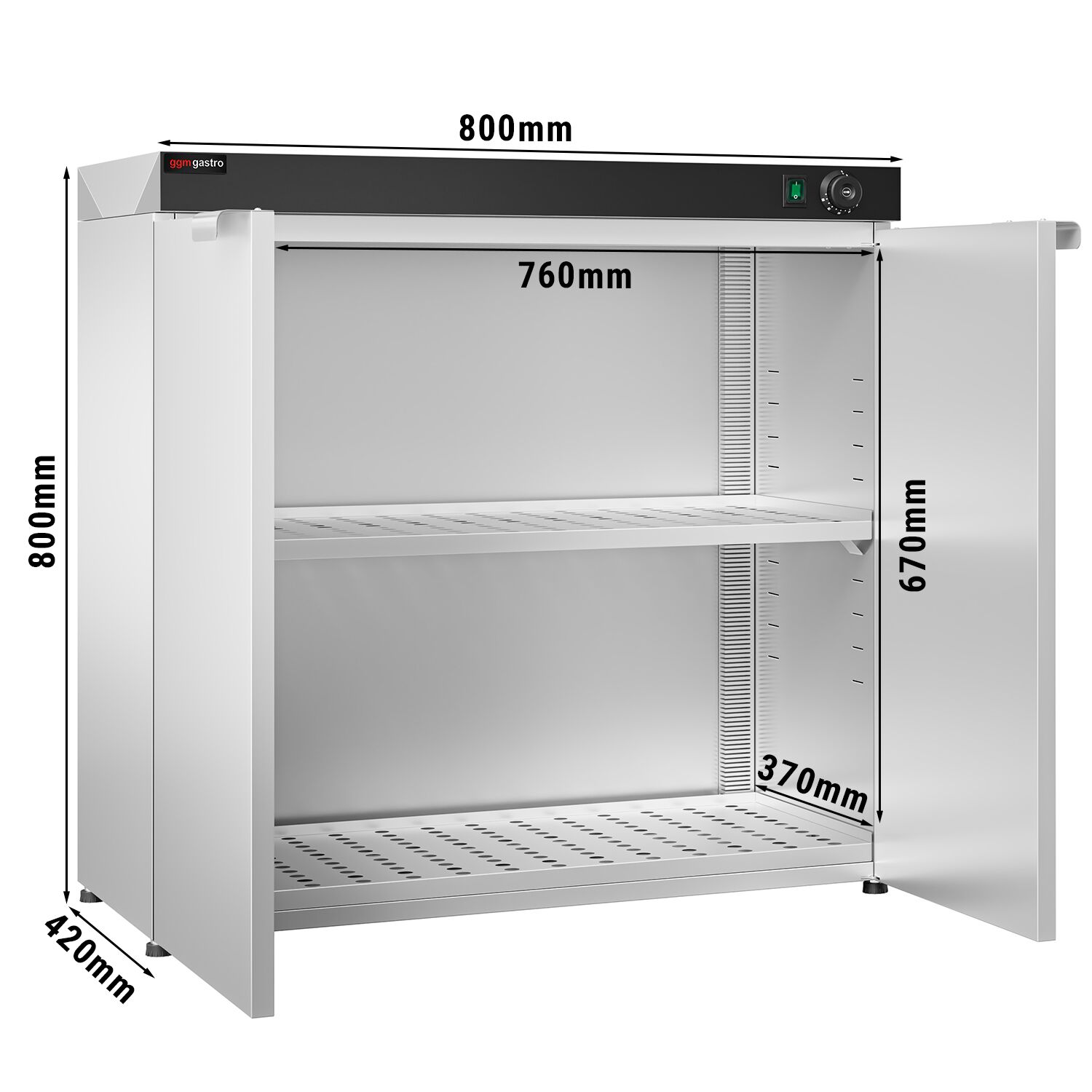 Chauffe-Assiettes - Chauffé - 1,5 kW - 120 Assiettes