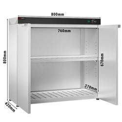 Tányér melegentartó szekrény - fűtött - 1,5 kW - 120 tányér