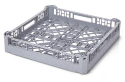 Commercial Universal Dishwasher Rack 500x500 mm – Open Base - For Glasses & Dishes - 106 mm Height