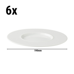 (6 adet) WHITE DELIGHT - Çorba kasesi tabağı - Ø 190mm - Beyaz