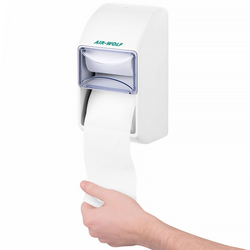 AIR-WOLF | WC papierdispenser - voor 2 huishoudrollen - ABS kunststof - Wit