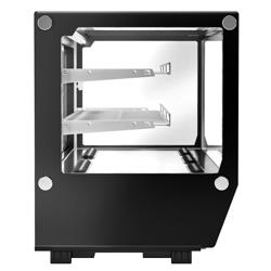 Countertop display fridge - 200L - 1219mm - Double glazing - square - with 2 adjustable chrome shelves - rear sliding glass doors