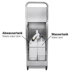 Chiuveta pentru maini mobila / dozator de dezinfectant - dimensiuni lavoar: 400 x 300 mm