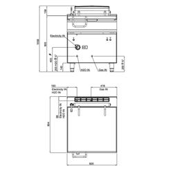 Gas Bratt Pan - 80L - 20kW - Motorised Tilt - with Water Fill Tap
