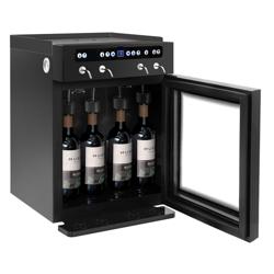 Dispenser per vino al calice con azoto - 1 zona di temperatura - refrigerato - per 4 bottiglie