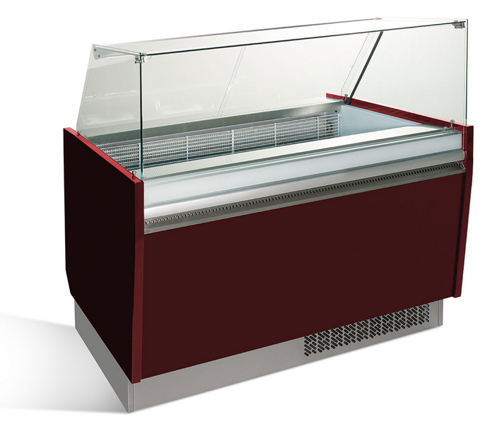 Dondurma Tezgahı LIAM - 1310mm - Statik- 10+10x5 Litre Dondurma Kabı için- Nar kırmızısı