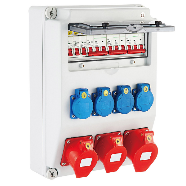  Распределительная коробка - 4x 230V (16A), 2x 400V (16A), 1x 400V (32A)