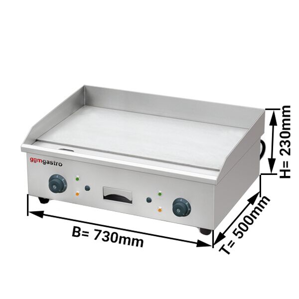 Plaque de cuisson électrique - 4,3 kW - lisse - surface de cuisson : 720 x 410 mm