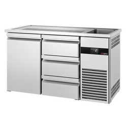 Pivski štand PREMIUM - 1550x700 mm - 1 vrata & 3 ladice