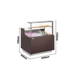 Comptoir à pâtisseries réfrigéré - 1058x990mm - +4/+8°C - 103L - 2 étagères