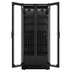 ثلاجة عرض مشروبات PREMIUM - 900 mm - 898 L - تصميم بدون إطار - مع 2 أبواب زجاجية - أسود
