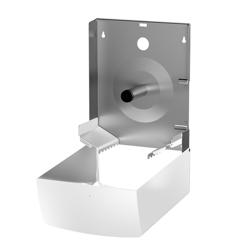 AIR-WOLF | Duplex-Çift taraflı kağıt rulo havlu dispenseri - 3 ev tipi rulo veya 1 büyük rulo için - paslanmaz çelik - beyaz