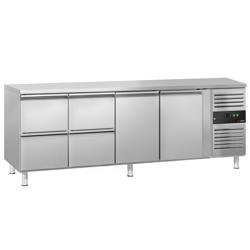 Kühltisch ECO - 2200x700mm - mit 2 Türen & 4 Schubladen