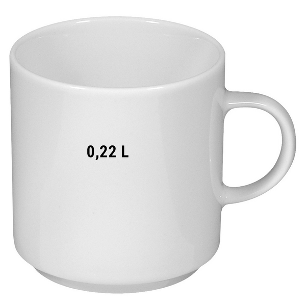 (6 adet)  SELTMANN WEIDEN | Sütlü Kahve Fincanı -0,22 Litre - Beyaz/Sade