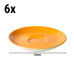 (6 pezzi) BART COLOUR CAFE - Piattino per tazza da cappuccino - Ø 155mm - Arancione