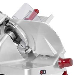 BERKEL | Commercial Pro Line XS25 Electric Gravity Feed Meat Slicer – Ø300 mm - 350 W - Silver - 230 mm round - 245×195 mm rectangular