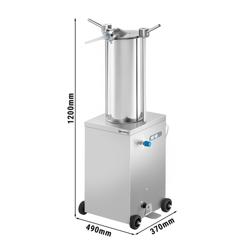 Шприц ковбасний гідравлічний - 15 л - 560 Вт - Нержавіюча сталь 